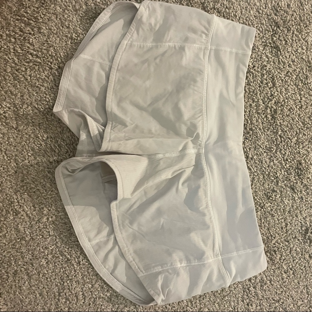 White Lululemon 2.5” Shorts